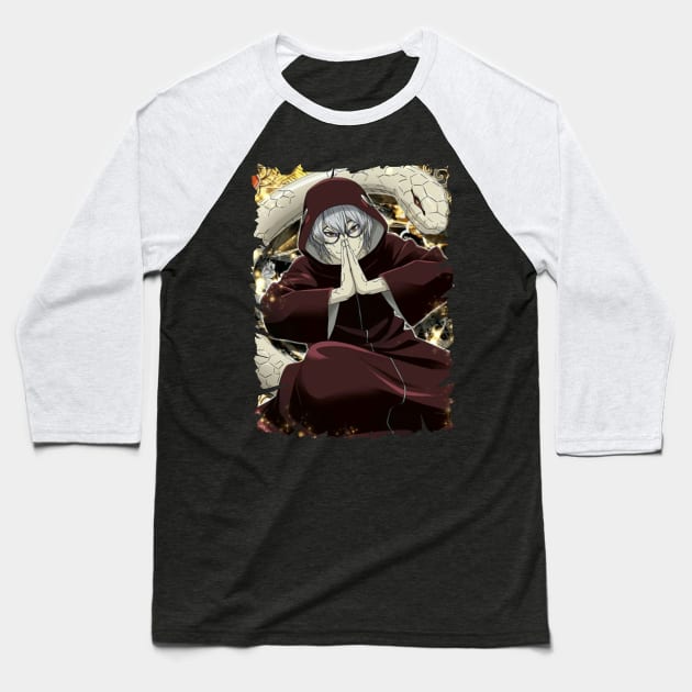 SNAKE KABUTO YAKUSHI ANIME MERCHANDISE Baseball T-Shirt by julii.draws